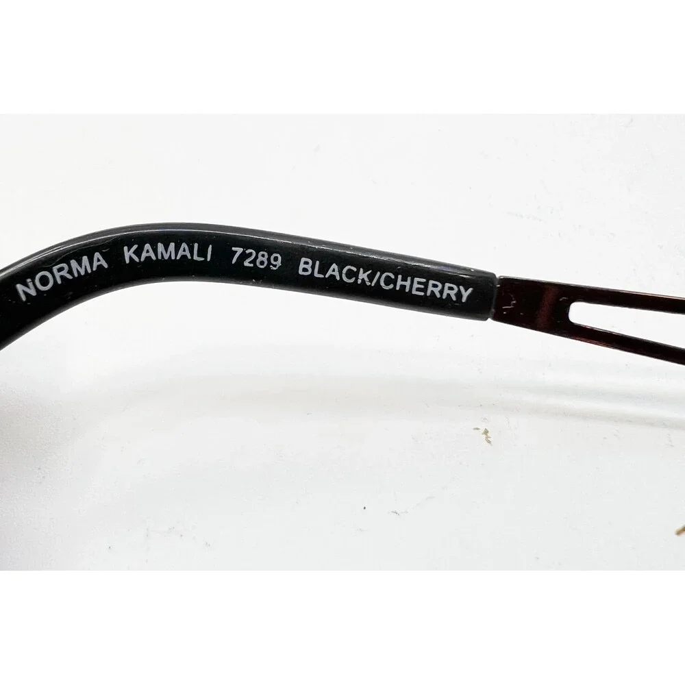 Norma Kamali Eyeglass Frames Women Black Cherry 7289 Rectangular 50-18-135